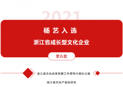 创世大发入选 “浙江省成长型文化企业”